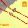 Colourful Ganesha Beads Rakhi Duo